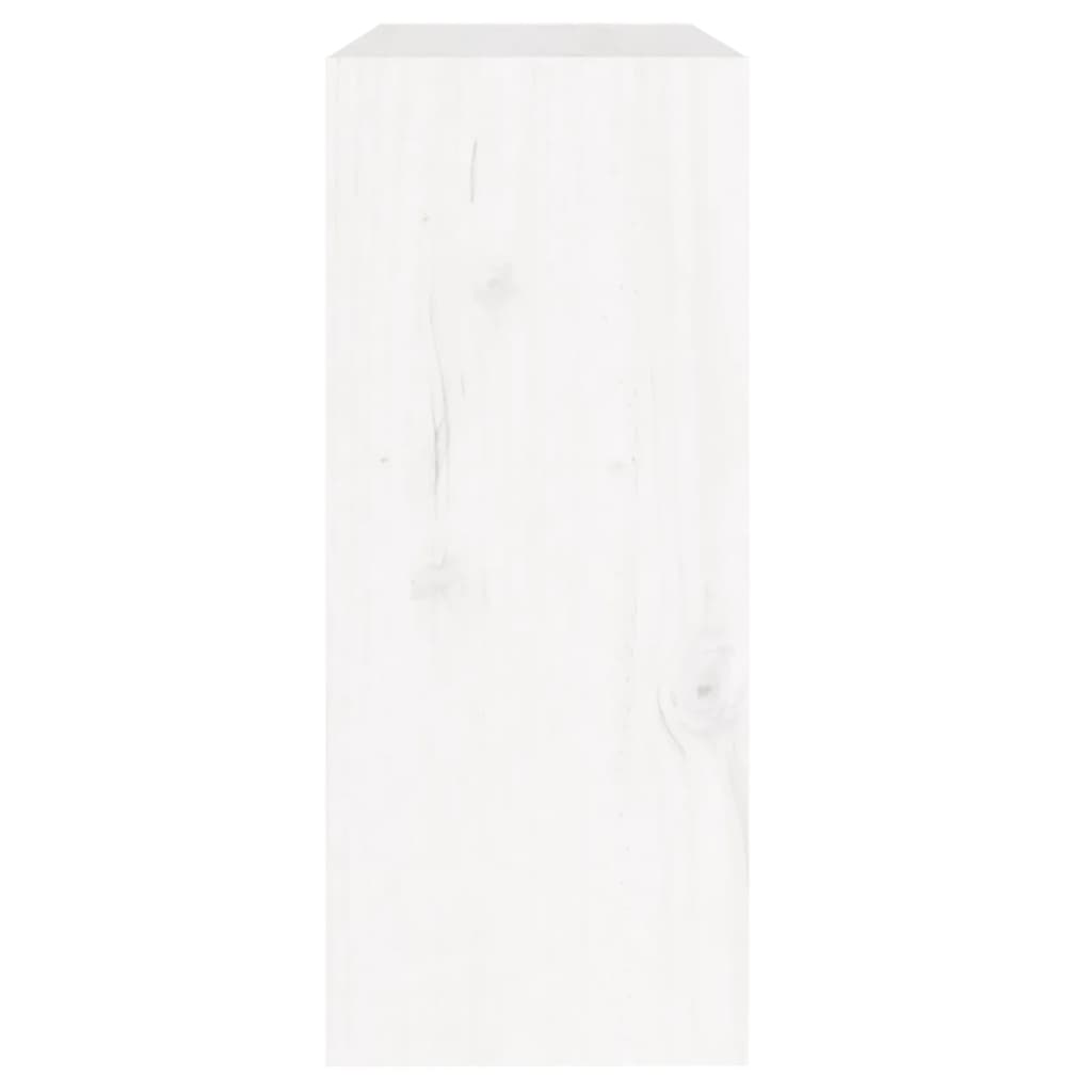 vidaXL Knižnica/deliaca stena biela 60x30x71,5 cm masívna borovica