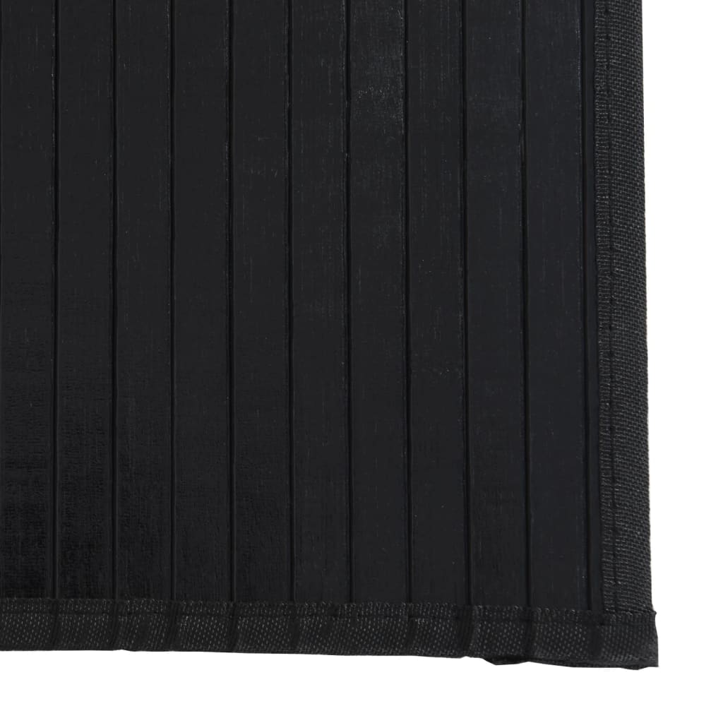vidaXL Koberec obdĺžnikový čierny 60x100 cm bambus