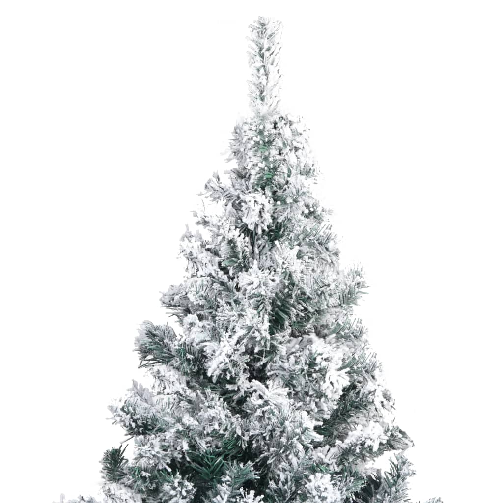 vidaXL Umelý vianočný stromček, zasnežený, zelený 180 cm, PVC