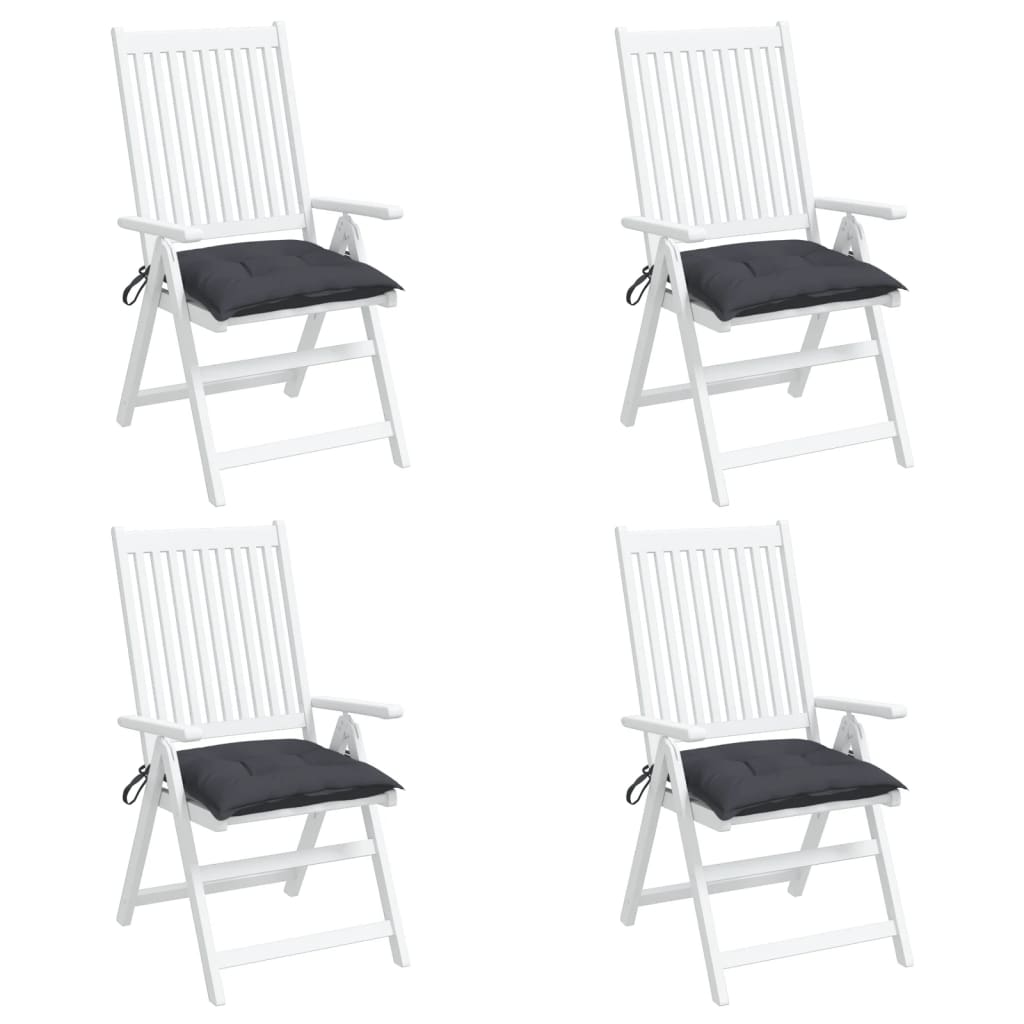 vidaXL Podložky na stoličku 4 ks, antracit 50x50x7 cm, oxfordská látka