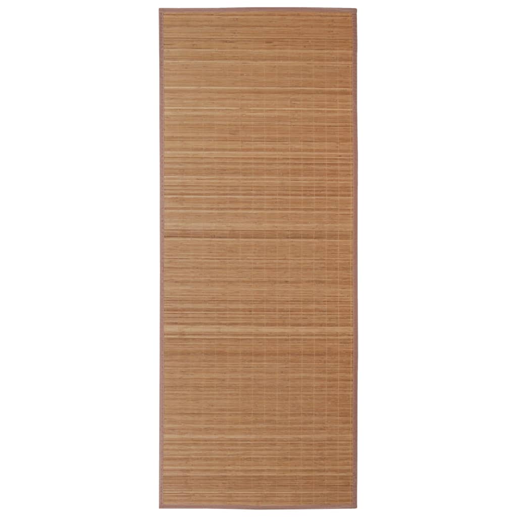 Obdĺžnikový hnedý bambusový koberec 80x300 cm