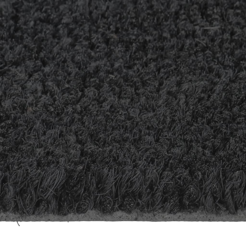 vidaXL Rohožka čierna polkruh 60x90 cm všívané kokosové vlákno