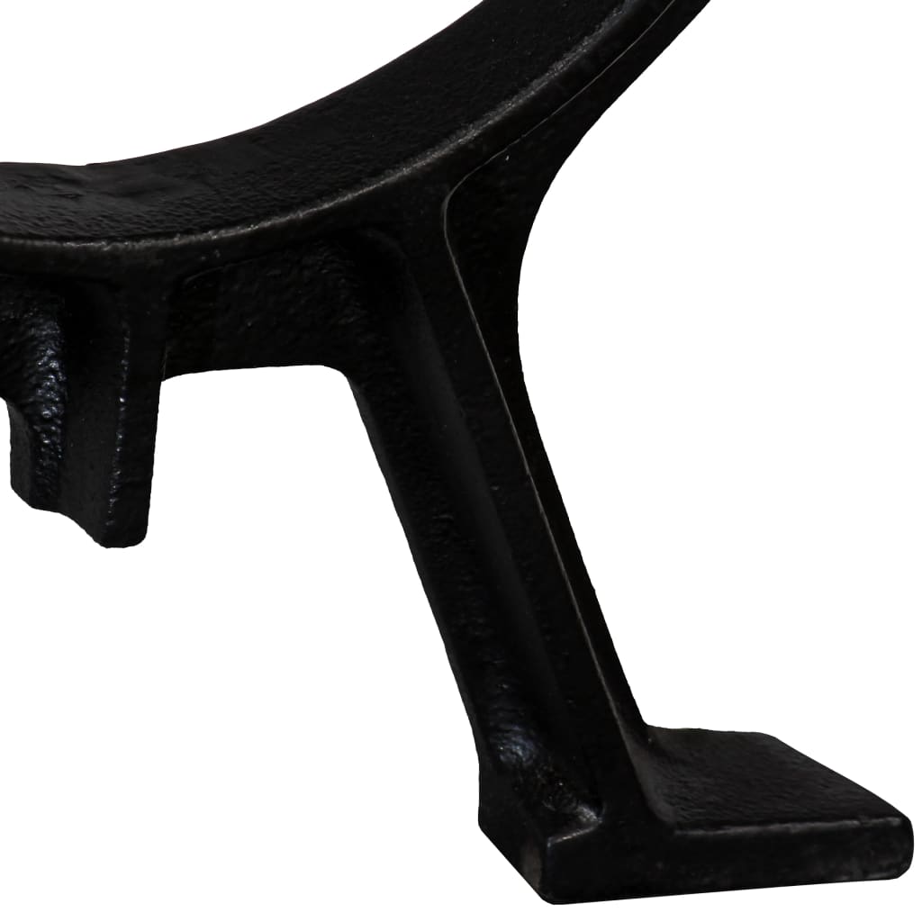 vidaXL Nohy na lavičku 2 ks, rám v tvare O, liatina