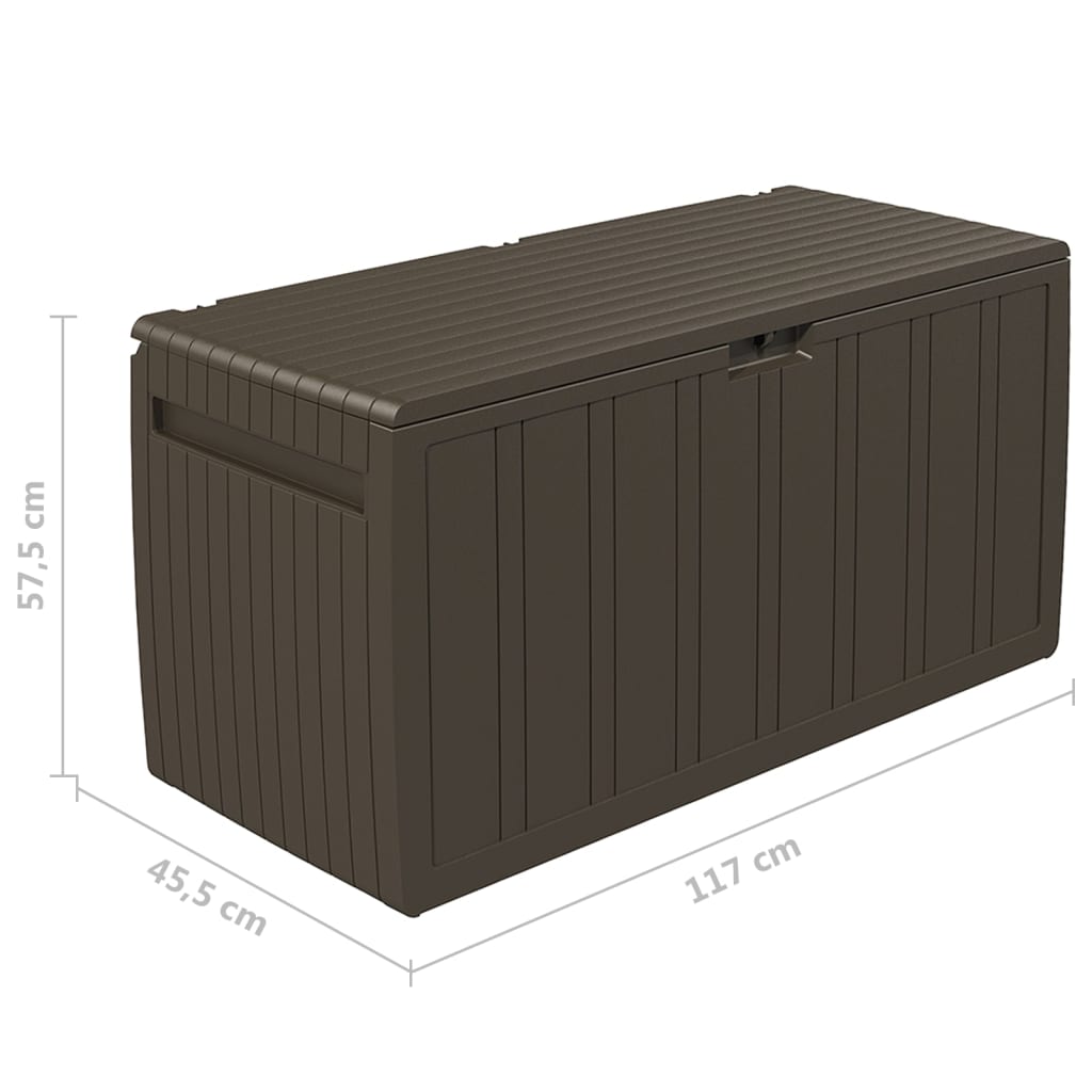 vidaXL Úložný box hnedý 117x45,5x57,5 cm 270 L