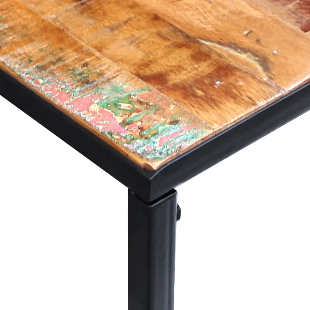 vidaXL Konzolový stolík, recyklovaný masív 110x35x76 cm