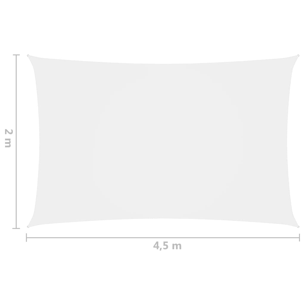 vidaXL Tieniaca plachta oxfordská látka obdĺžniková 2x4,5 m biela