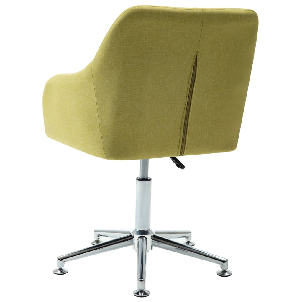 vidaXL Otočná kancelárska stolička zelená látková