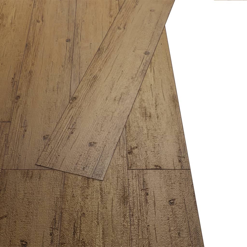 vidaXL Samolepiace podlahové dosky z PVC 2,51 m² 2 mm hnedý orech