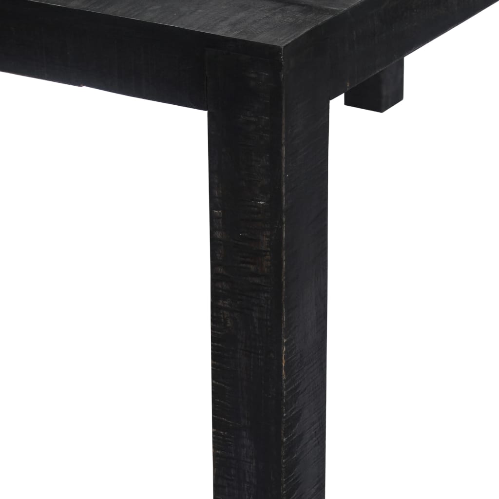 vidaXL Jedálenský stôl z mangovníkového dreva čierny 118x60x76 cm