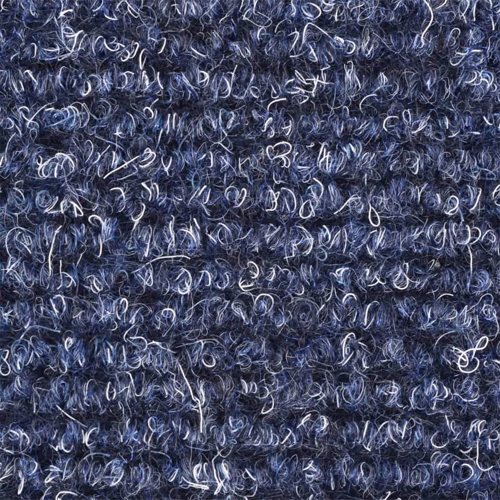 vidaXL Nášľapy na schody 10 ks modré 65x21x4 cm vpichovaná textília
