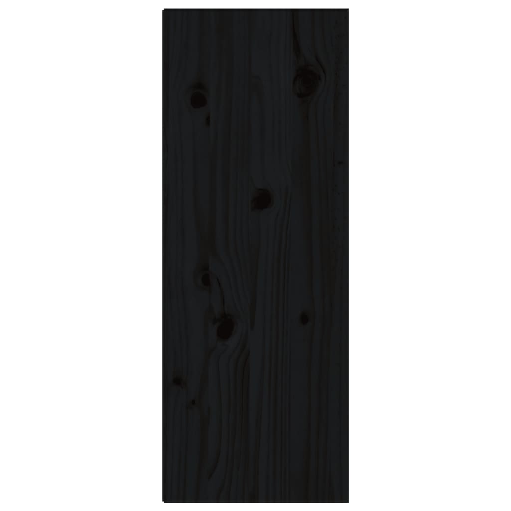 vidaXL Nástenná skrinka čierna 30x30x80 cm masívna borovica