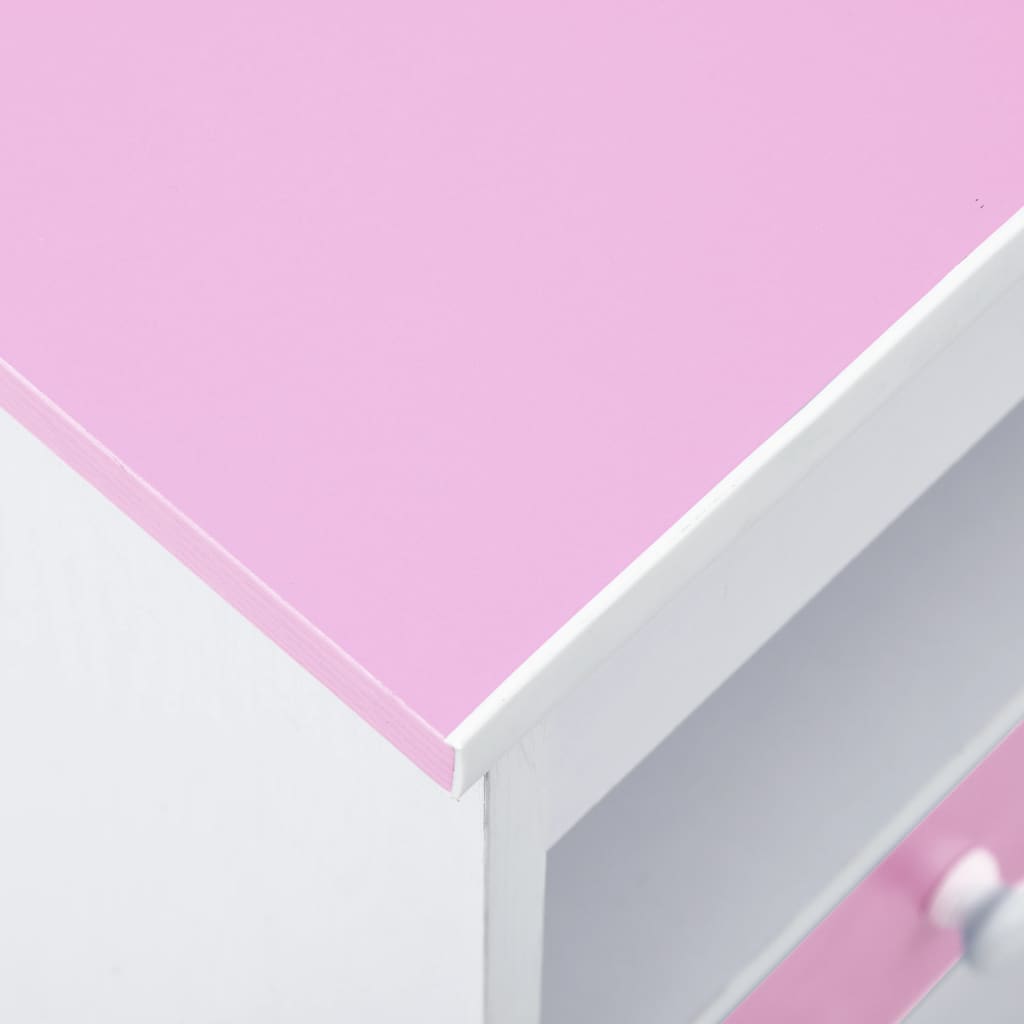 vidaXL Detský stôl na kreslenie sklápací ružový a biely