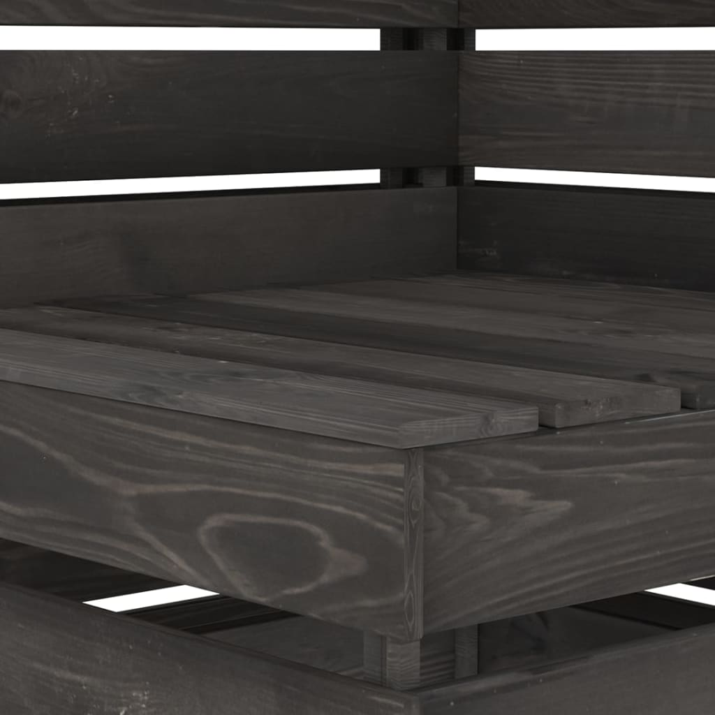 vidaXL 8-dielna záhradná sedacia súprava sivé impregnované drevo