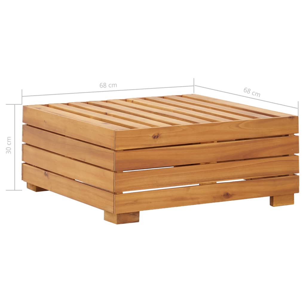 vidaXL Záhradná sekčná taburetka s vankúšom masívne akáciové drevo