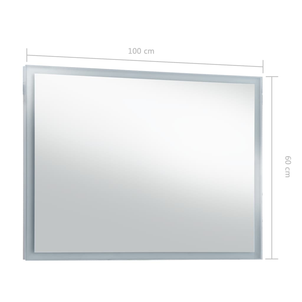 vidaXL Kúpeľňové nástenné zrkadlo s LED osvetlením 100x60 cm