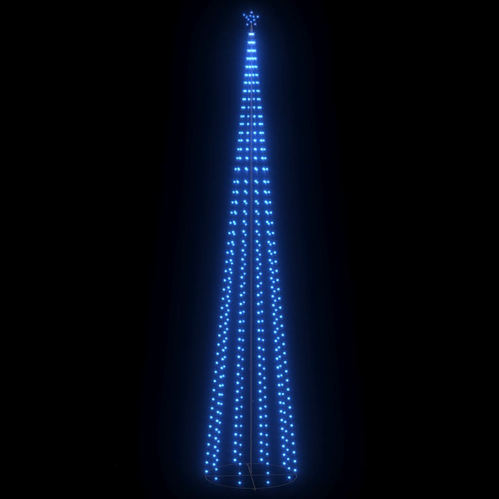 vidaXL Vianočný stromček, kužeľ, 752 LED, modré svetlo 160x500 cm