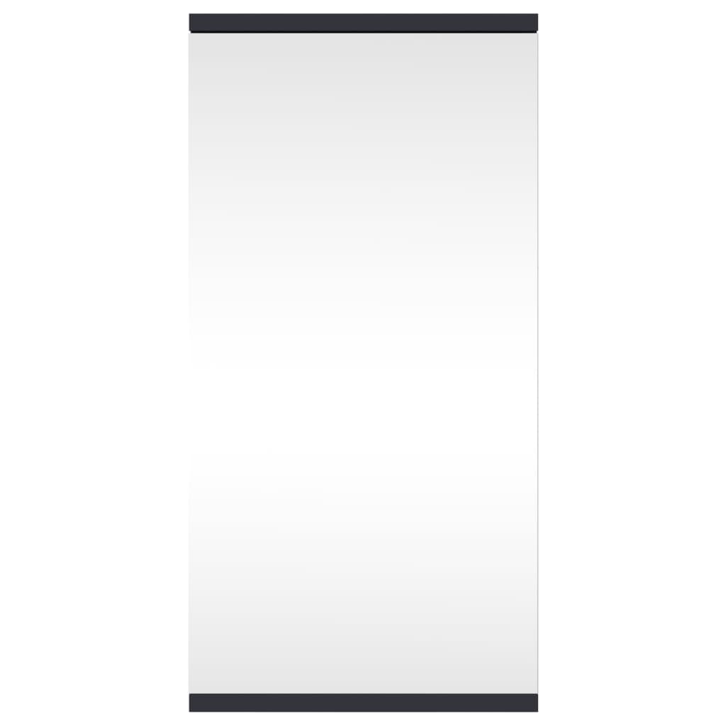 vidaXL Rohová kúpeľňová zrkadlová skrinka sivá 30x24x60 cm