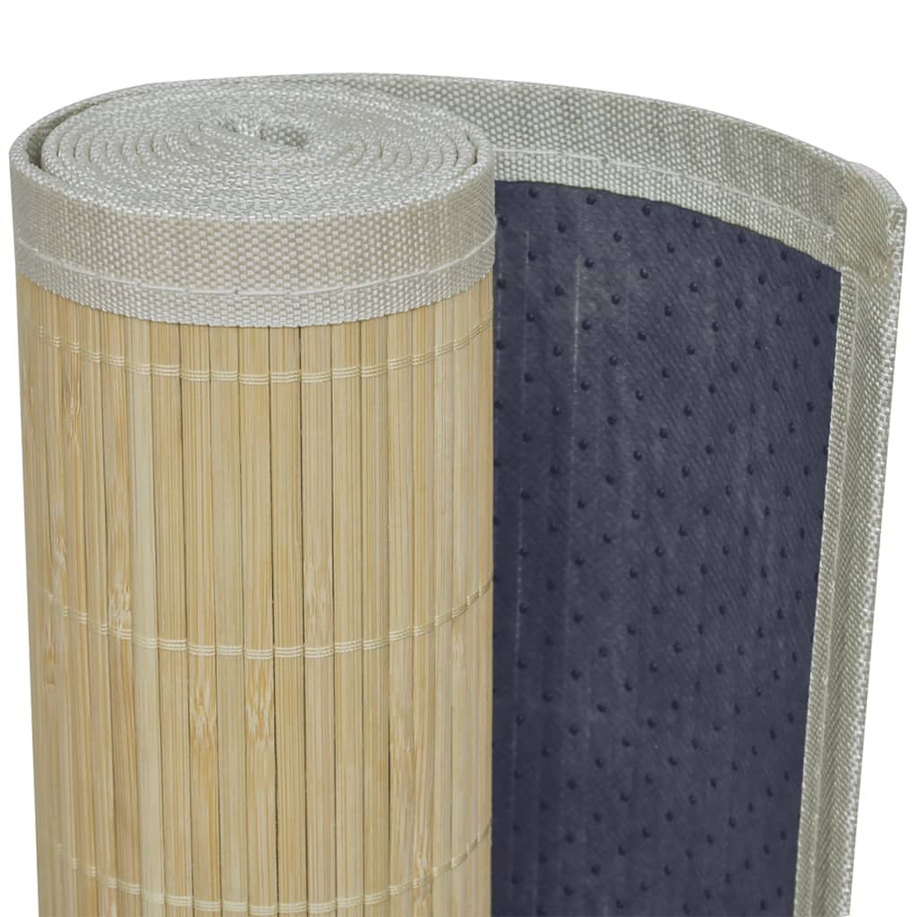 Obdĺžnikový prírodný bambusový koberec 80x300 cm