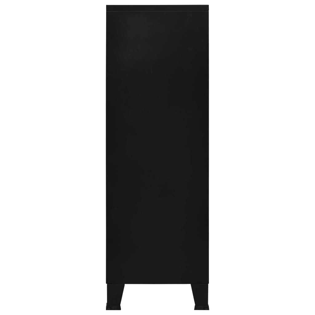 vidaXL Industriálna úložná skrinka, čierna 75x40x120 cm, oceľ