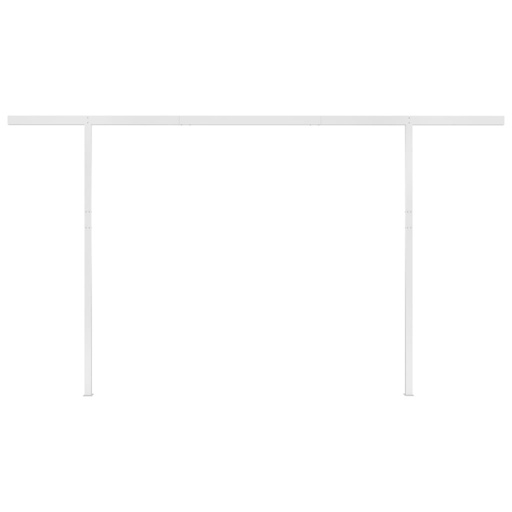 vidaXL Ručne zaťahovacia markíza so stĺpikmi 4,5x3,5 m modro-biela