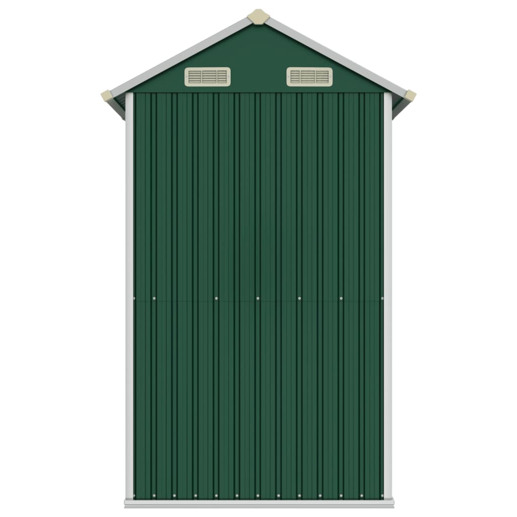 vidaXL Záhradná kôlňa zelená 192x152,5x237 cm pozinkovaná oceľ