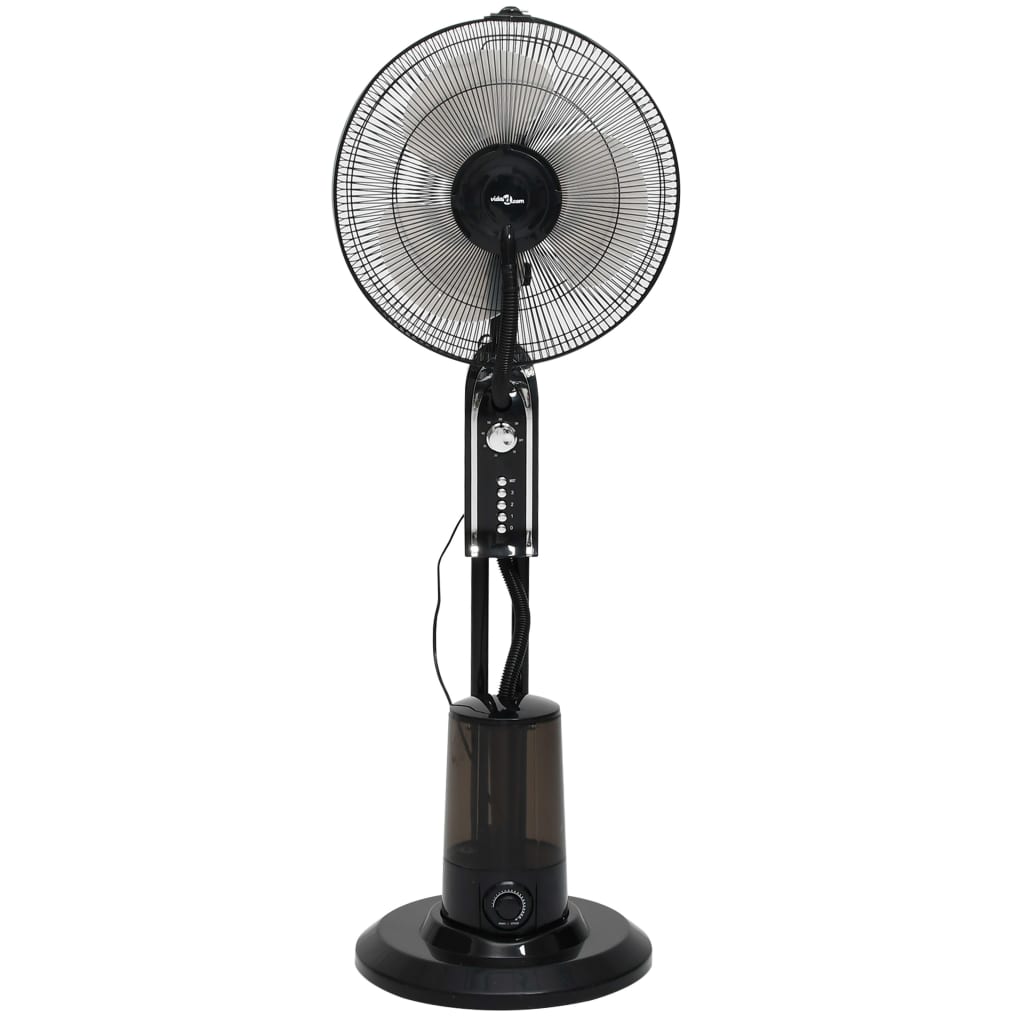 vidaXL Stojanový ventilátor s výrobou hmly 3 rýchlosti fúkania čierny