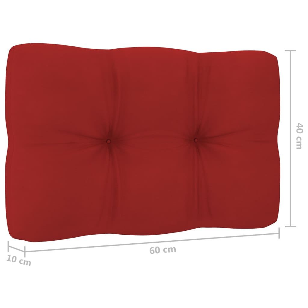vidaXL Záhradné kreslo s červenými vankúšmi impregnovaná borovica
