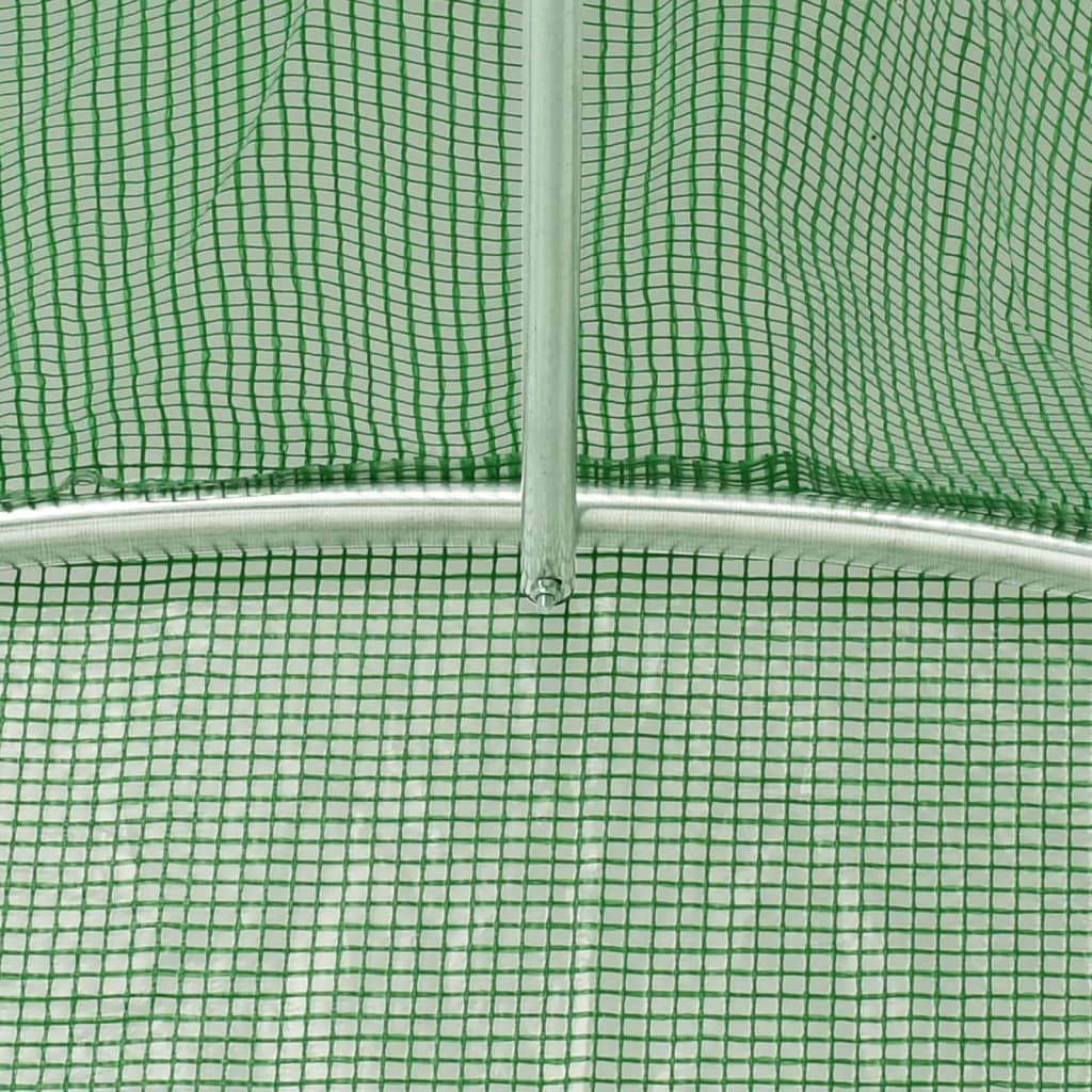 vidaXL Fóliovník s oceľovým rámom zelený 24 m² 6x4x2 m