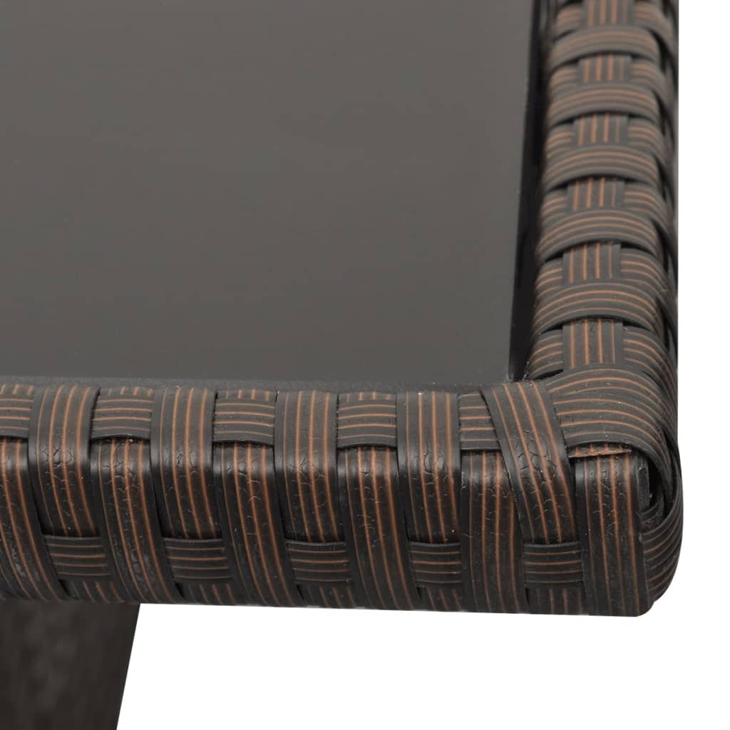 vidaXL 4-dielna záhradná sedacia súprava s vankúšmi polyratanová hnedá