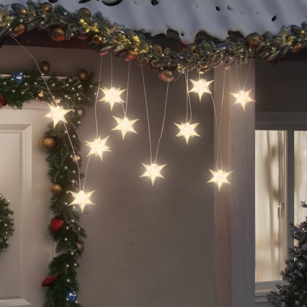 vidaXL Vianočné svetlo s LED 10 ks, biele 10 cm