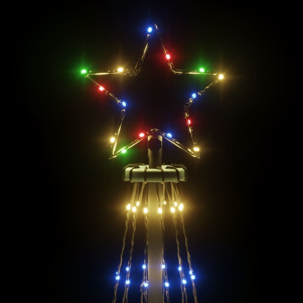 vidaXL Vianočný stromček s hrotom 310 farebných LED 300 cm