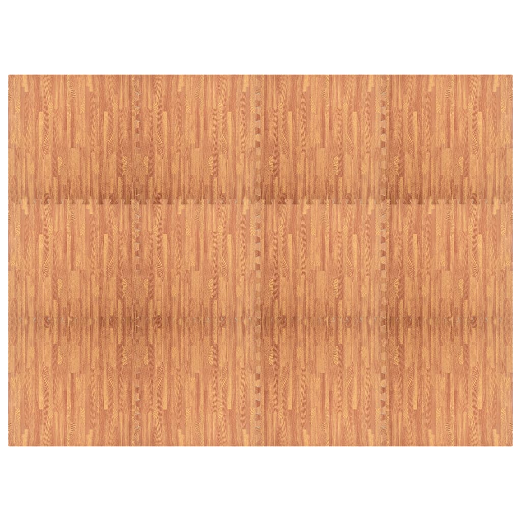 vidaXL Podložka puzzle štruktúra dreva 12 ks 4,32㎡ EVA pena