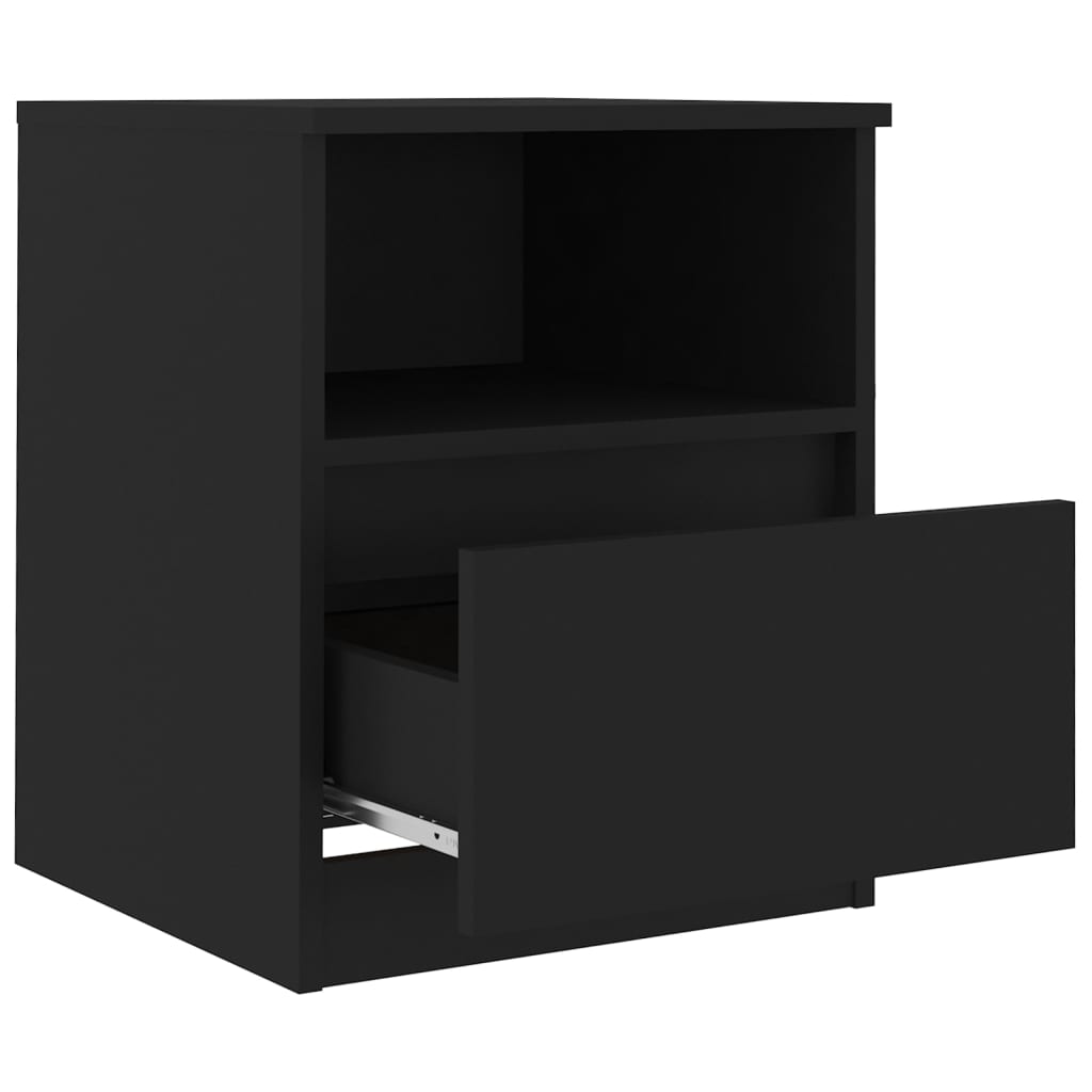 vidaXL Nočné stolíky 2 ks, čierne 40x40x50 cm, kompozitné drevo