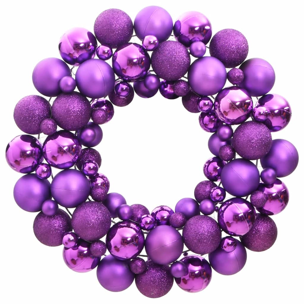 vidaXL Vianočný veniec fialový 45 cm polystyrén