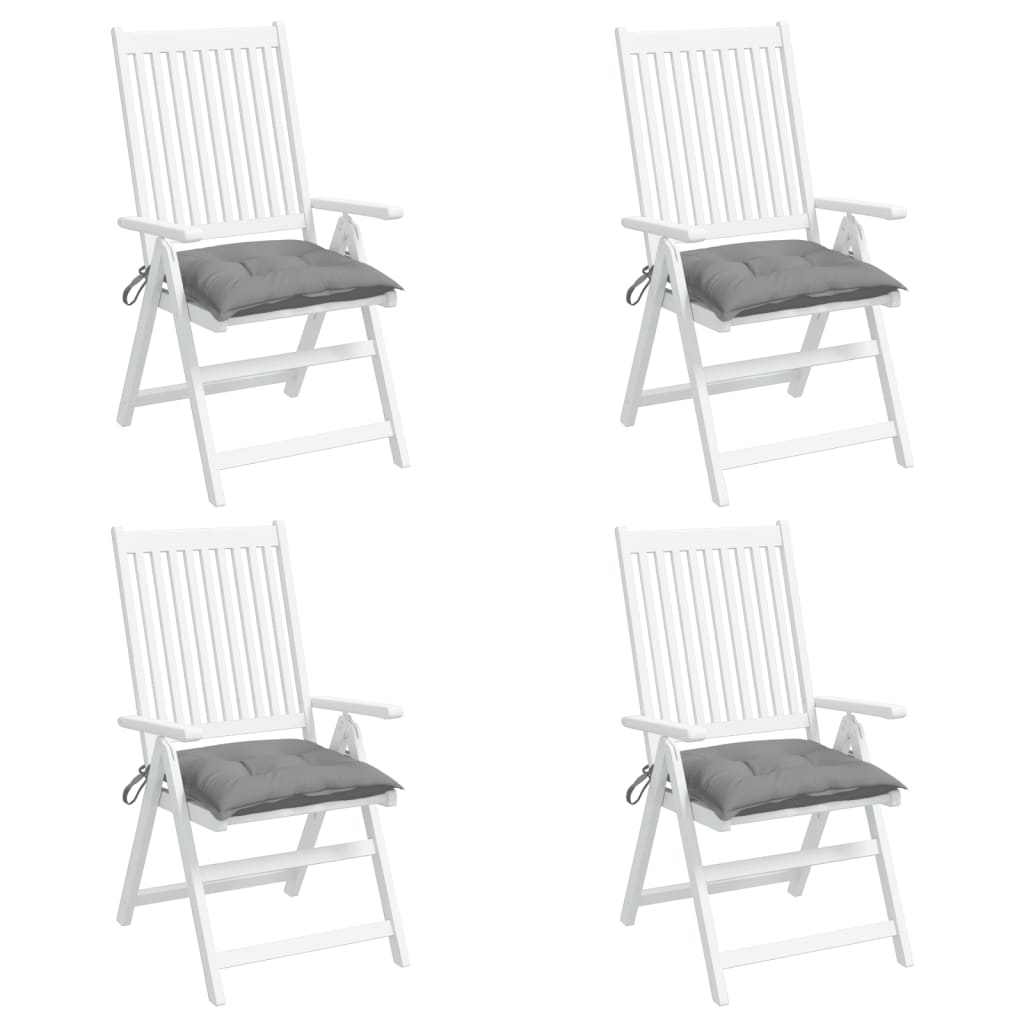 vidaXL Podložky na stoličku 4 ks, sivé 50x50x7 cm, oxfordská látka