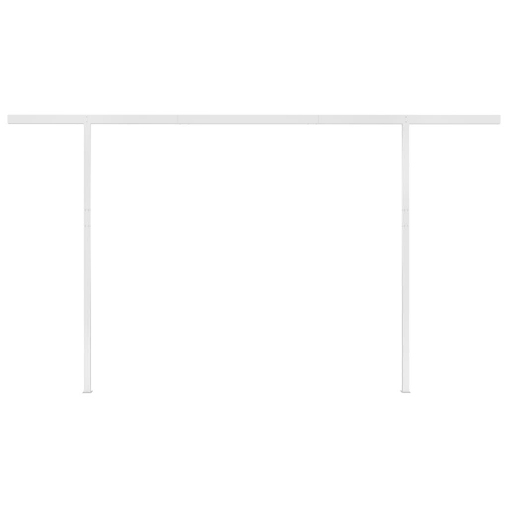 vidaXL Ručne zaťahovacia markíza so stĺpikmi 4,5x3 m modro-biela