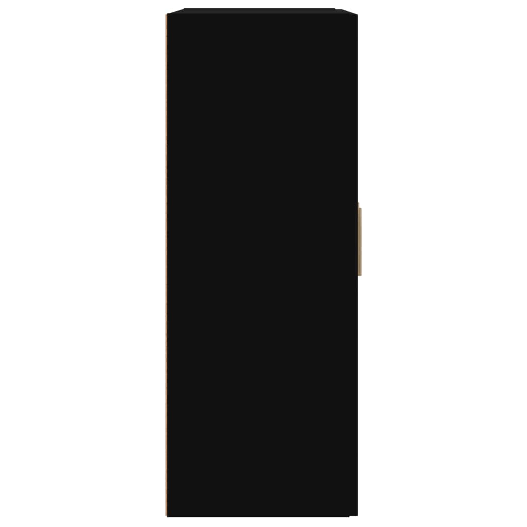 vidaXL Nástenná skrinka čierna 69,5x32,5x90 cm spracované drevo