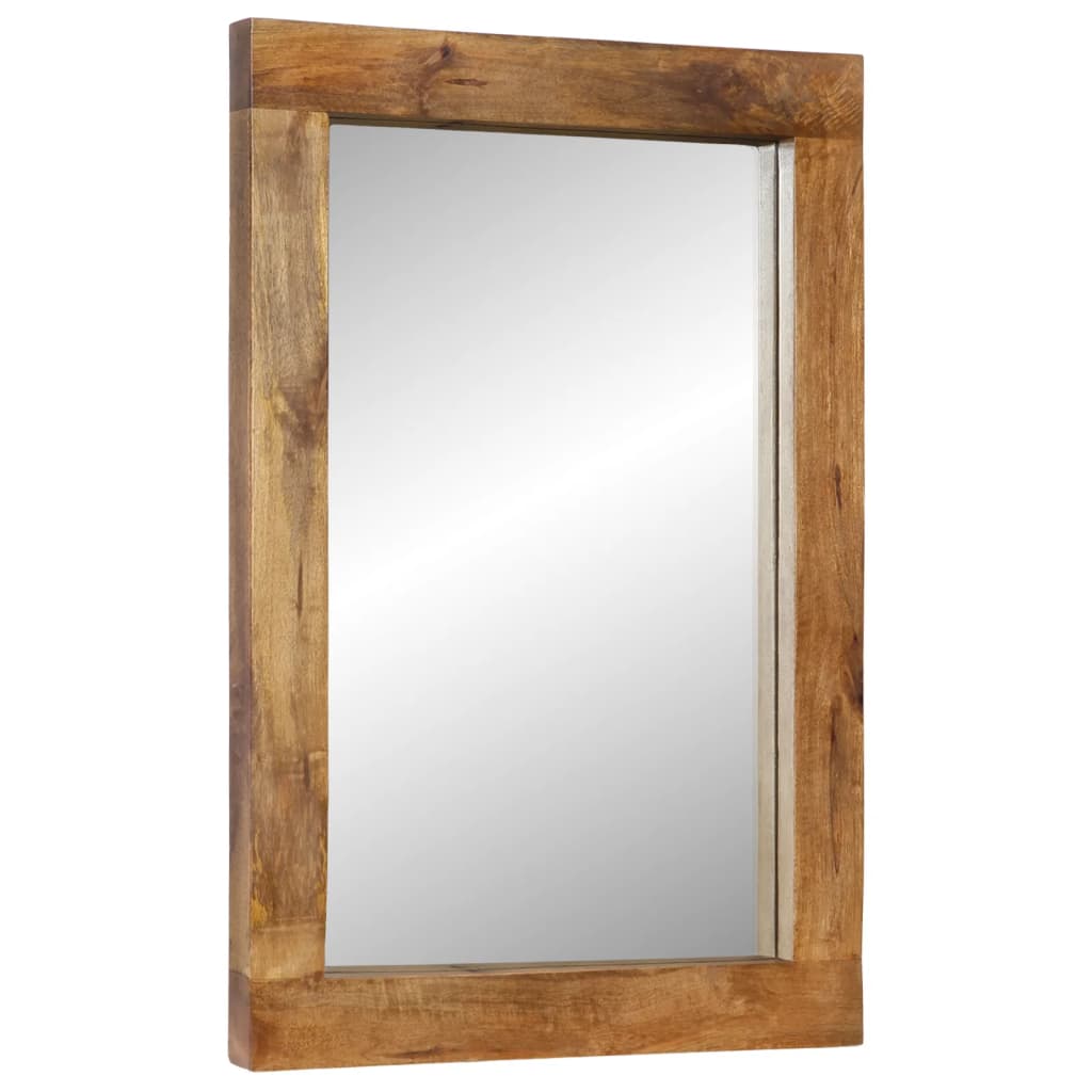 vidaXL Zrkadlo 70x50 cm masívne mangovníkové drevo a sklo