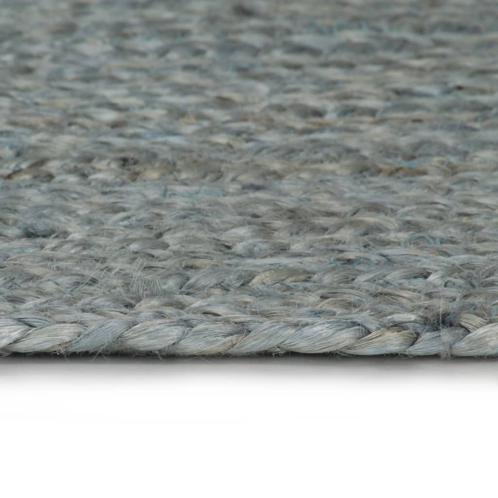 vidaXL Ručne vyrobený koberec olivovo-zelený 120 cm jutový okrúhly