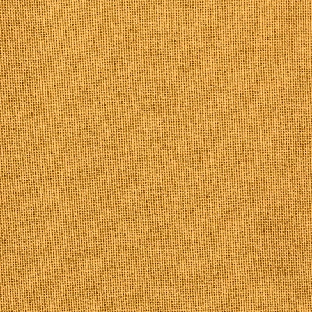 vidaXL Zatemňovacie závesy, ľanový vzhľad, háčiky 2 ks, žlté 140x175cm
