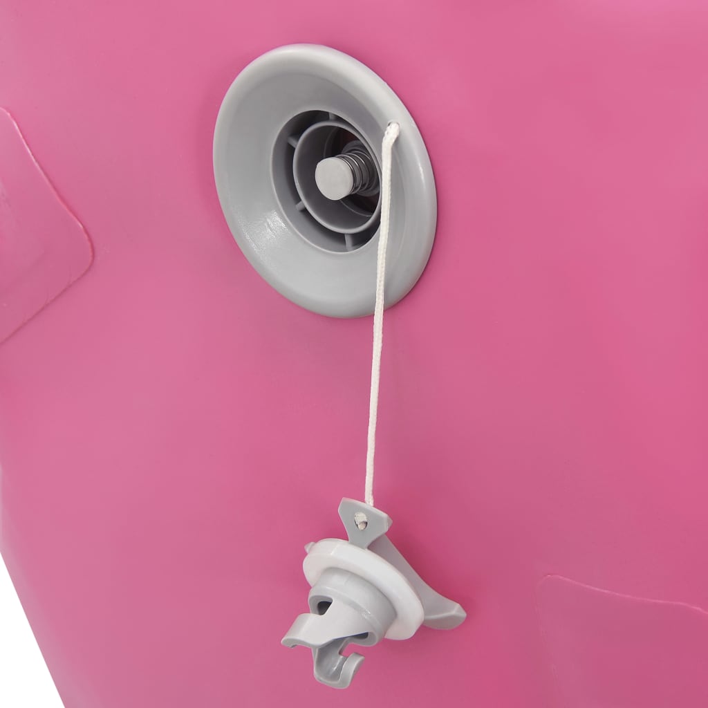 vidaXL Nafukovací gymnastický valec s pumpou 120x90 cm PVC ružový