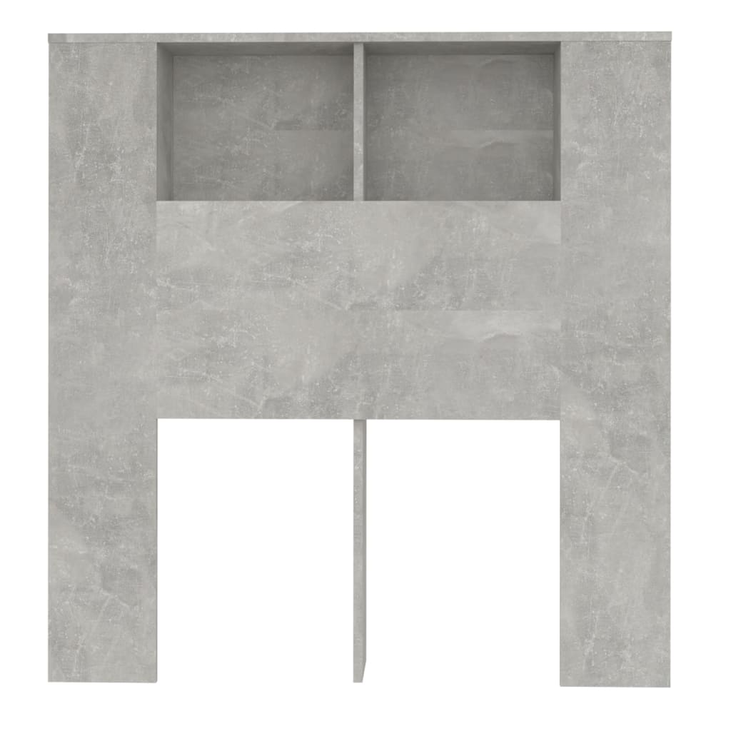 vidaXL Čelo postele so skrinkou betónovo sivé 100x18,5x104,5 cm
