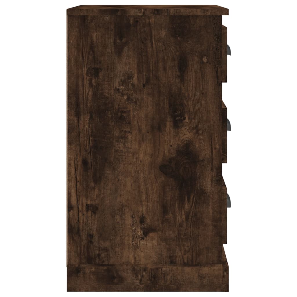 vidaXL Nočný stolík dymový dub 39x39x67 cm kompozitné drevo