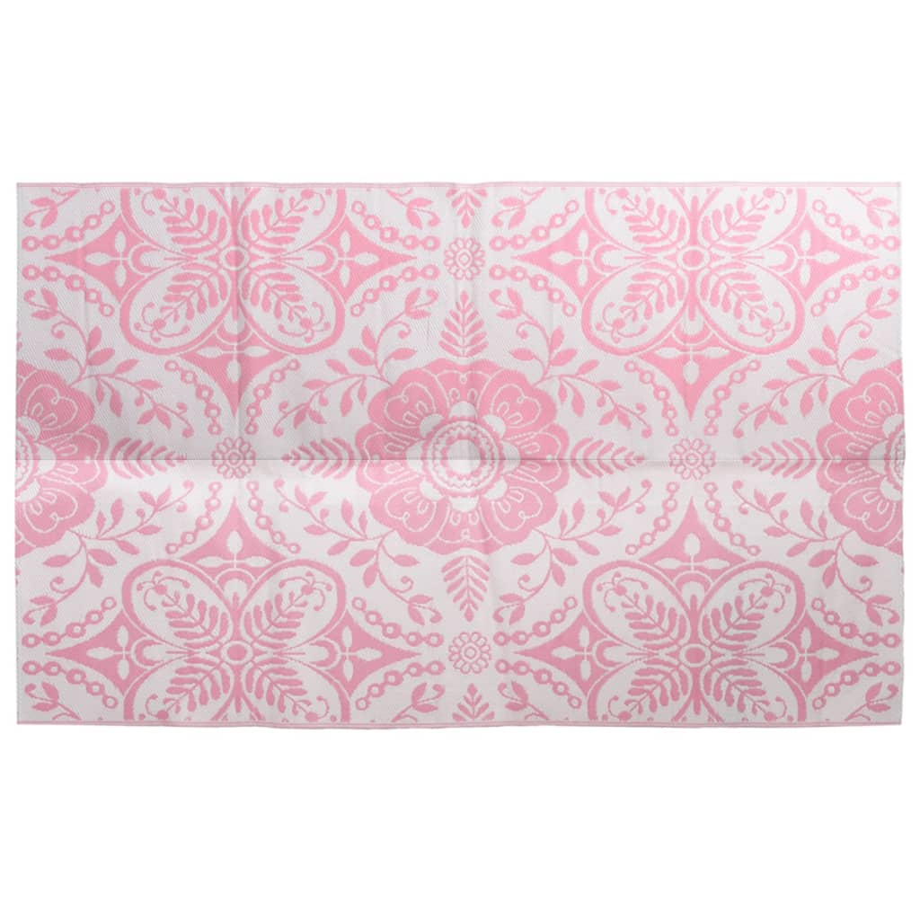 vidaXL Vonkajší koberec ružový 190x290 cm PP