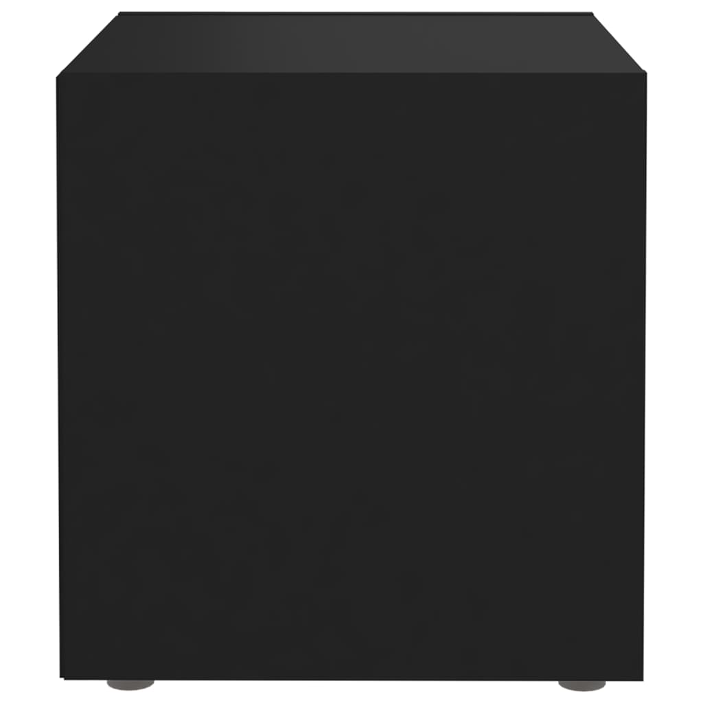 vidaXL TV skrinka čierna 37x35x37 cm drevotrieska