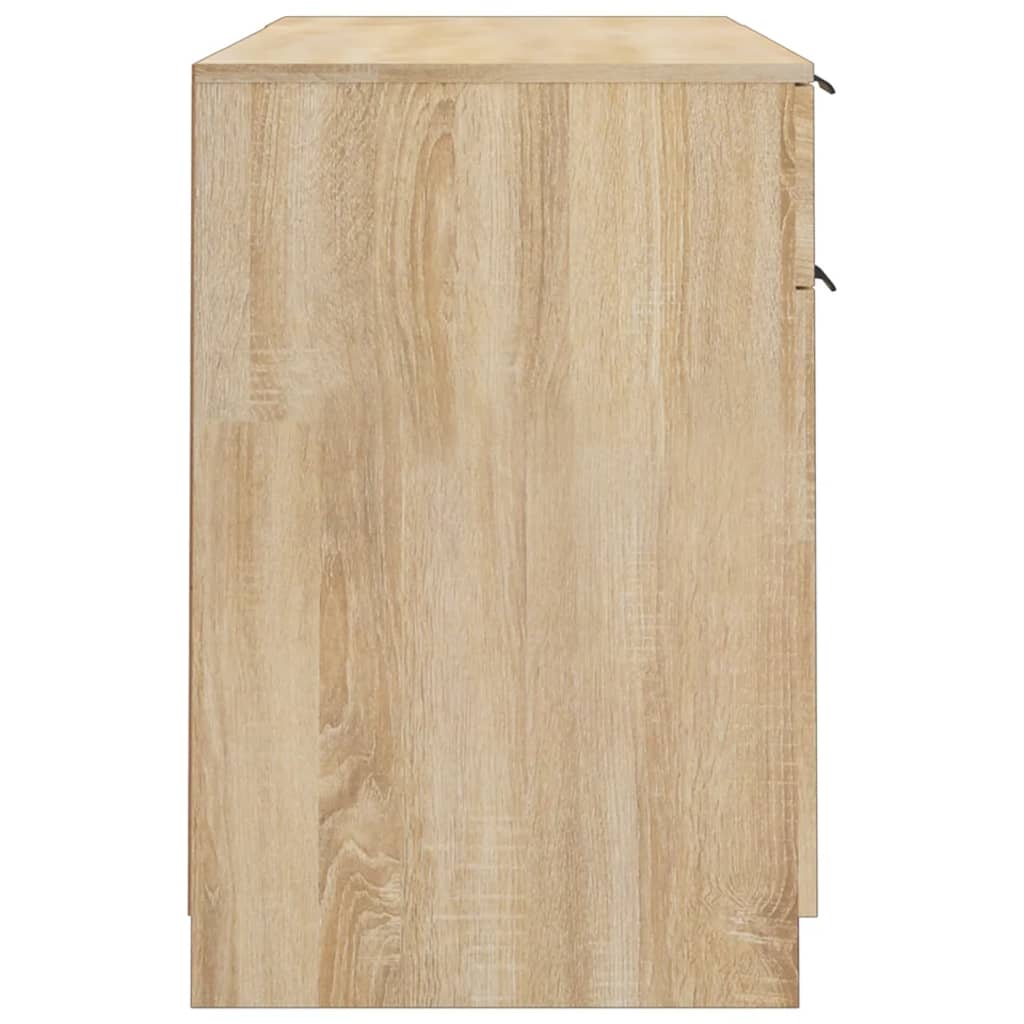 vidaXL Stolík s bočnou skrinkou dub sonoma spracované drevo