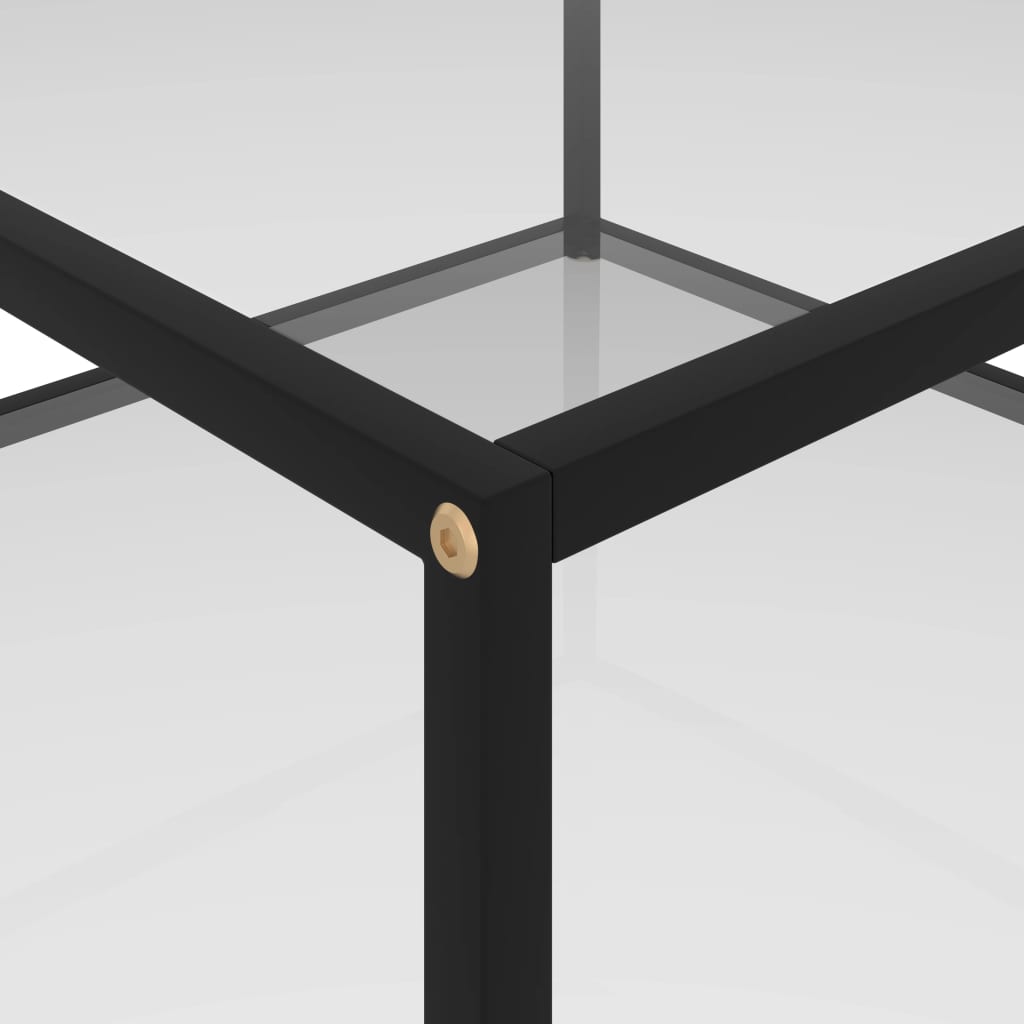 vidaXL Konferenčný stolík, priehľadný 80x80x35 cm, tvrdené sklo