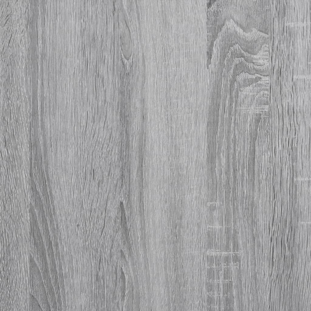 vidaXL Knižnica, sivá sonoma 92x30x102 cm, kompozitné drevo a kov