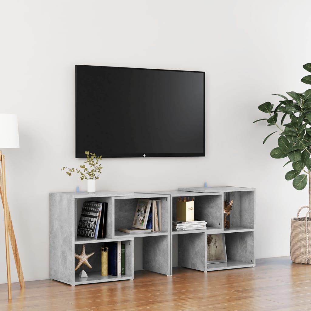 vidaXL TV skrinka, betónovo sivá 104x30x52 cm, kompozitné drevo
