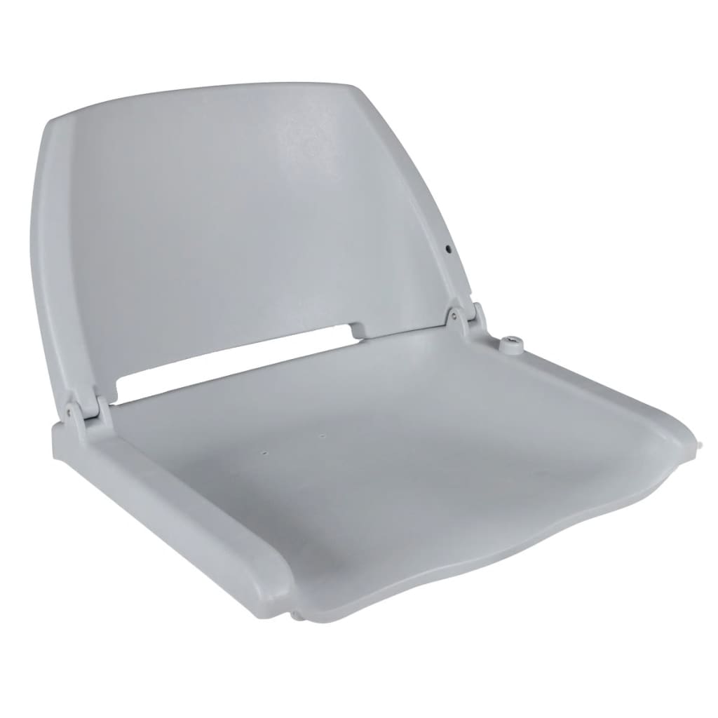 vidaXL Lodné sedadlá 2 ks sklopné s operadlom bez vankúša sivé 41x51x48 cm
